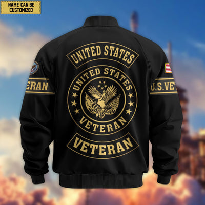 Premium Personalized US Veterans Bomber Jacket, Gifts For US Veterans, Gifts For Veterans Day