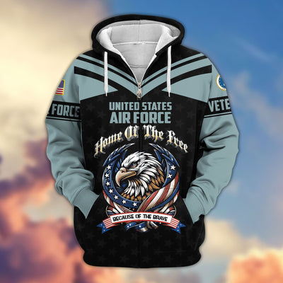 Premium US Veterans Zip Hoodie, Gifts For US Veterans, Gifts For Veterans Day, Gifts For Father's Day