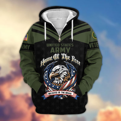 Premium US Veterans Zip Hoodie, Gifts For US Veterans, Gifts For Veterans Day, Gifts For Father's Day