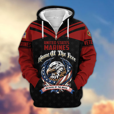 Premium US Veterans Zip Hoodie, Gifts For US Veterans, Gifts For Veterans Day, Gifts For Father's Day