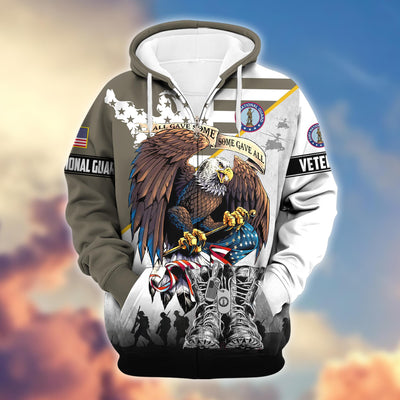 Premium All Gave Some Some Gave All US Veterans Zip Hoodie, Gifts For US Veterans, Gifts For Veterans Day