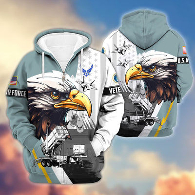 Premium US Veterans Zip Hoodie, Gifts For US Veterans, Gifts For Veterans Day