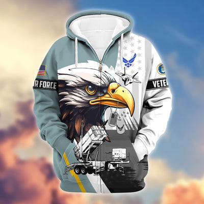 Premium US Veterans Zip Hoodie, Gifts For US Veterans, Gifts For Veterans Day