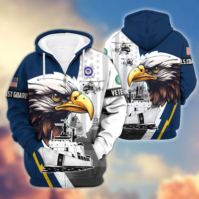 Premium US Veterans Zip Hoodie, Gifts For US Veterans, Gifts For Veterans Day
