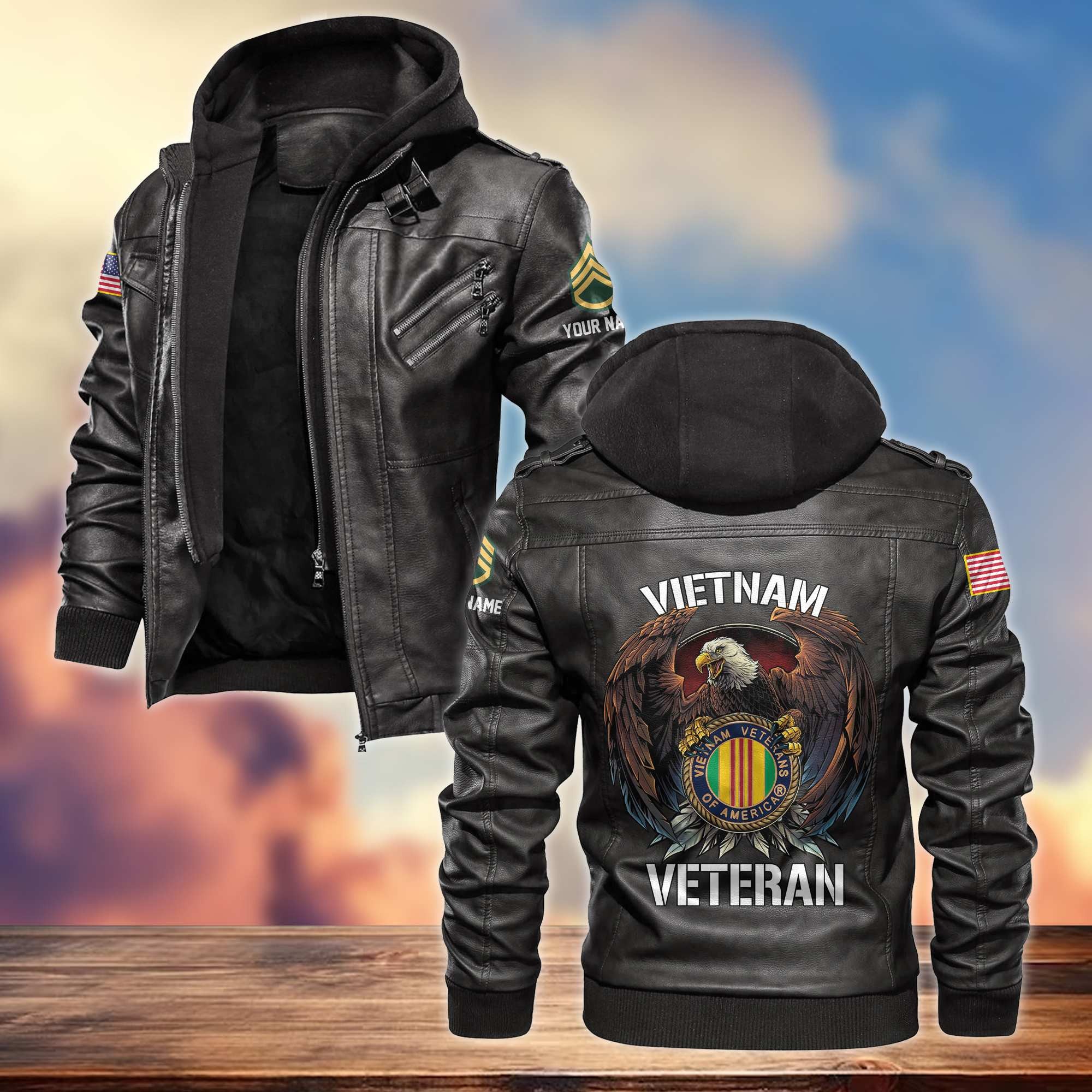 Premium Vietnam Veteran Leather Jacket, Gifts For Vietnam Veteran