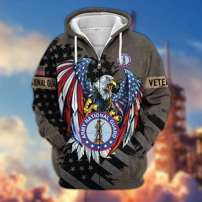 Premium US Veterans Zip Hoodie, Gifts For Veterans Day