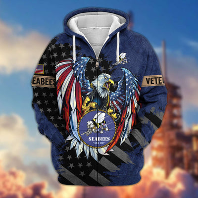 Premium US Veterans Zip Hoodie, Gifts For Veterans Day