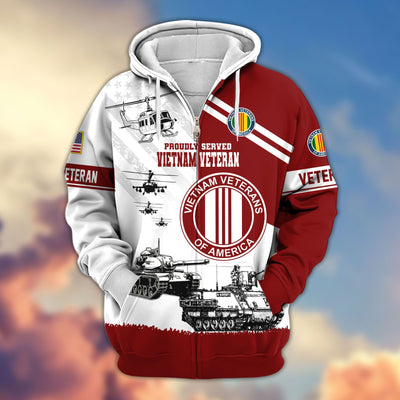 Premium US Veterans Zip Hoodie, Gifts For US Veterans, Gifts For Veterans Day