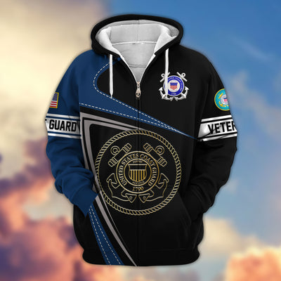 Premium US Veterans Zip Hoodie, Gifts For Veterans Day, Gifts For Dad, Gifts For Husband