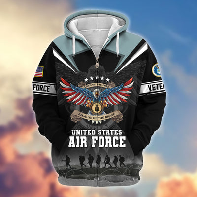 Premium Honoring All Who Served US Veterans Zip Hoodie, Gifts For US Veterans, Gifts For Veterans Day