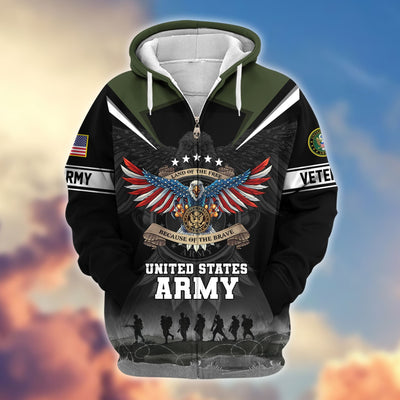 Premium Honoring All Who Served US Veterans Zip Hoodie, Gifts For US Veterans, Gifts For Veterans Day