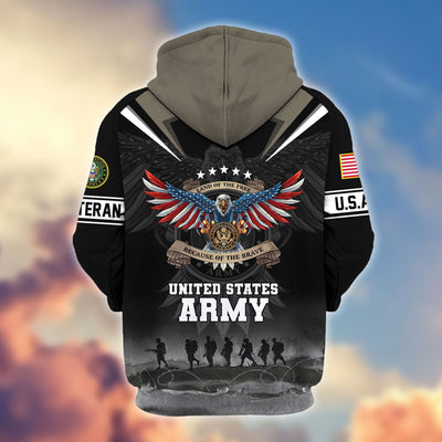Premium Honoring All Who Served US Veterans Zip Hoodie, Gifts For US Veterans, Gifts For Veterans Day