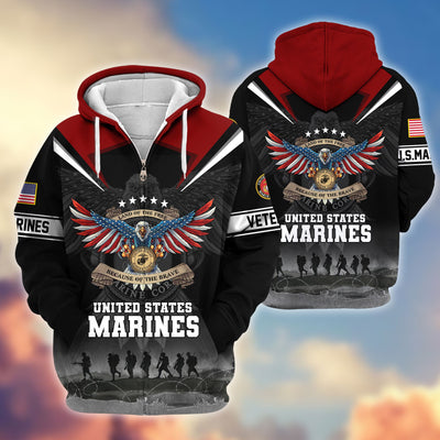 Premium Honoring All Who Served US Veterans Zip Hoodie, Gifts For US Veterans, Gifts For Veterans Day