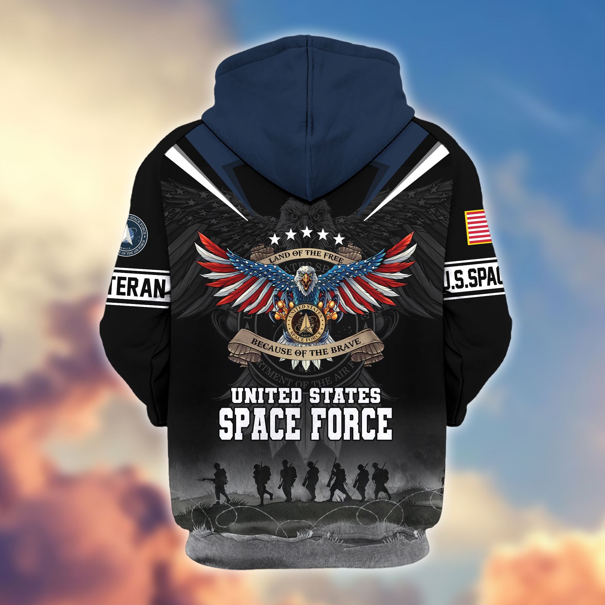 Premium Honoring All Who Served US Veterans Zip Hoodie, Gifts For US Veterans, Gifts For Veterans Day