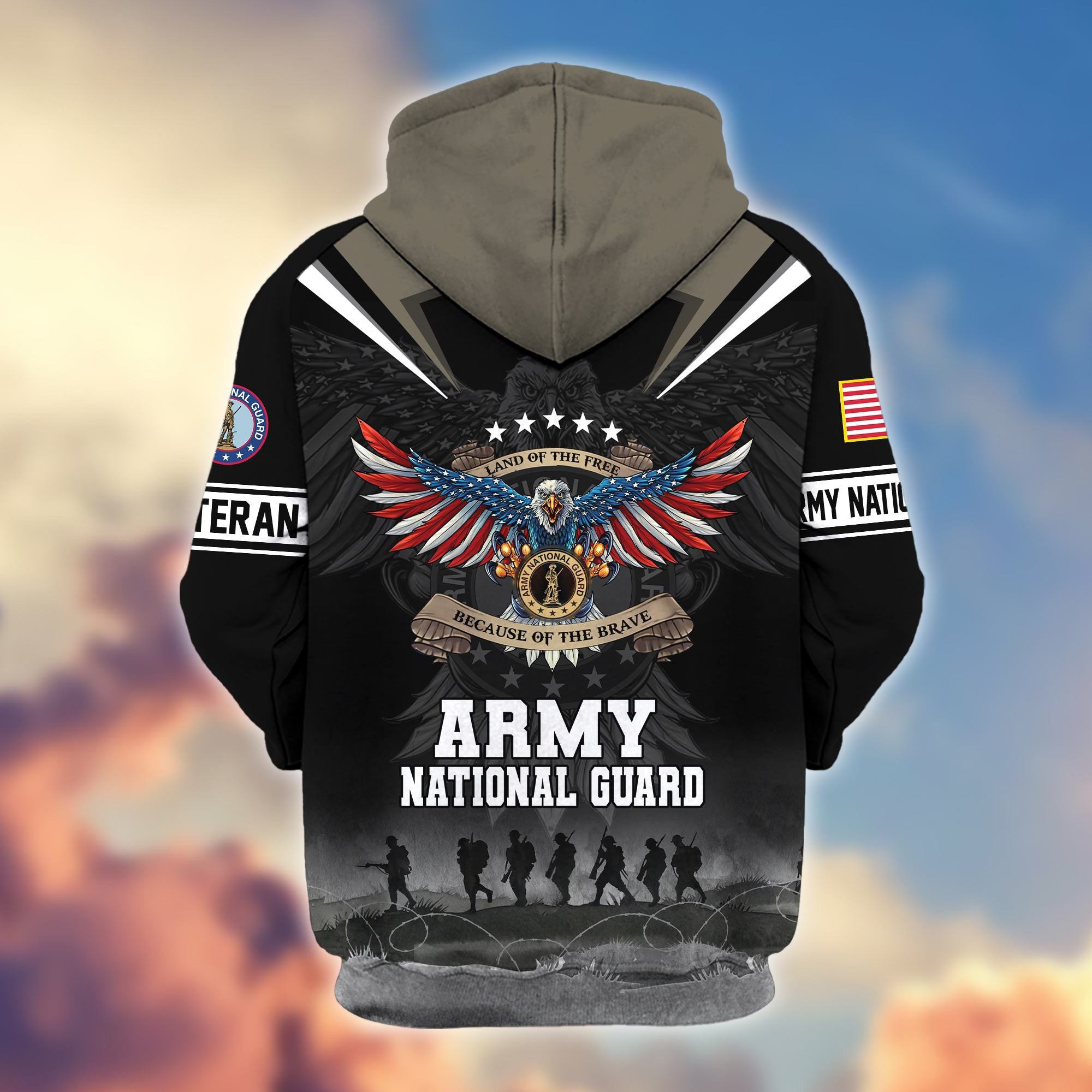 Premium Honoring All Who Served US Veterans Zip Hoodie, Gifts For US Veterans, Gifts For Veterans Day