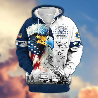 Premium US Veterans Zip Hoodie, Gifts For US Veterans, Gifts For Veterans Day
