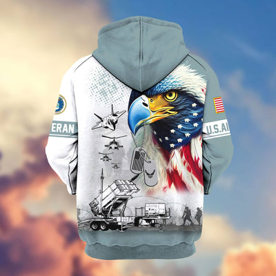 Premium US Veterans Zip Hoodie, Gifts For US Veterans, Gifts For Veterans Day