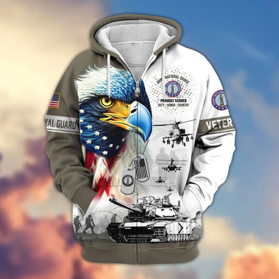 Premium US Veterans Zip Hoodie, Gifts For US Veterans, Gifts For Veterans Day