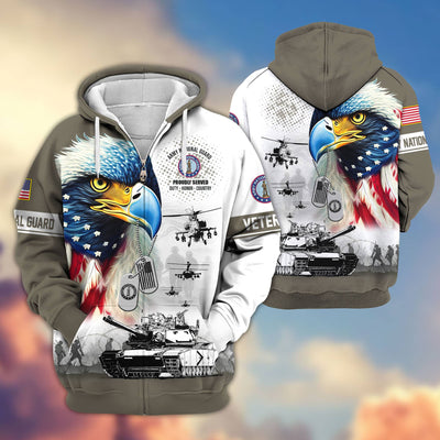 Premium US Veterans Zip Hoodie, Gifts For US Veterans, Gifts For Veterans Day