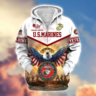 Premium Honoring All Who Served US Veterans Zip Hoodie, Gifts For US Veterans, Gifts For Veterans Day
