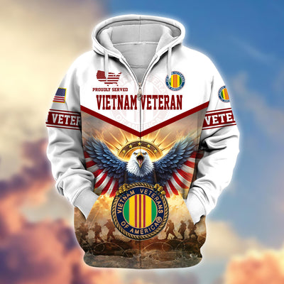 Premium Honoring All Who Served US Veterans Zip Hoodie, Gifts For US Veterans, Gifts For Veterans Day