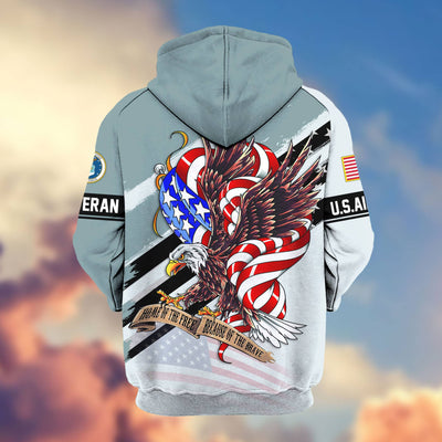 Premium US Veterans Zip Hoodie, Gifts For US Veterans, Gifts For Veterans Day