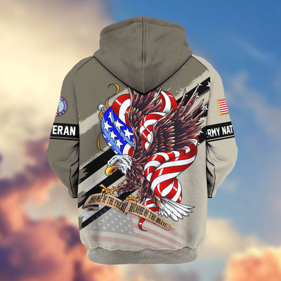 Premium US Veterans Zip Hoodie, Gifts For US Veterans, Gifts For Veterans Day