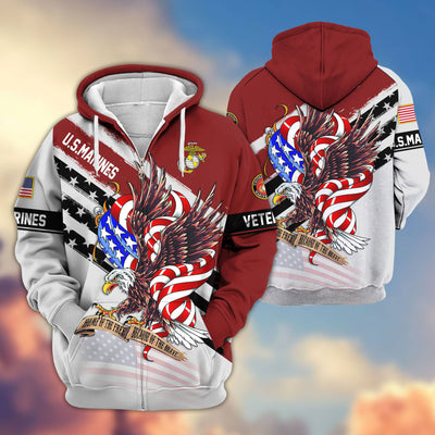 Premium US Veterans Zip Hoodie, Gifts For US Veterans, Gifts For Veterans Day