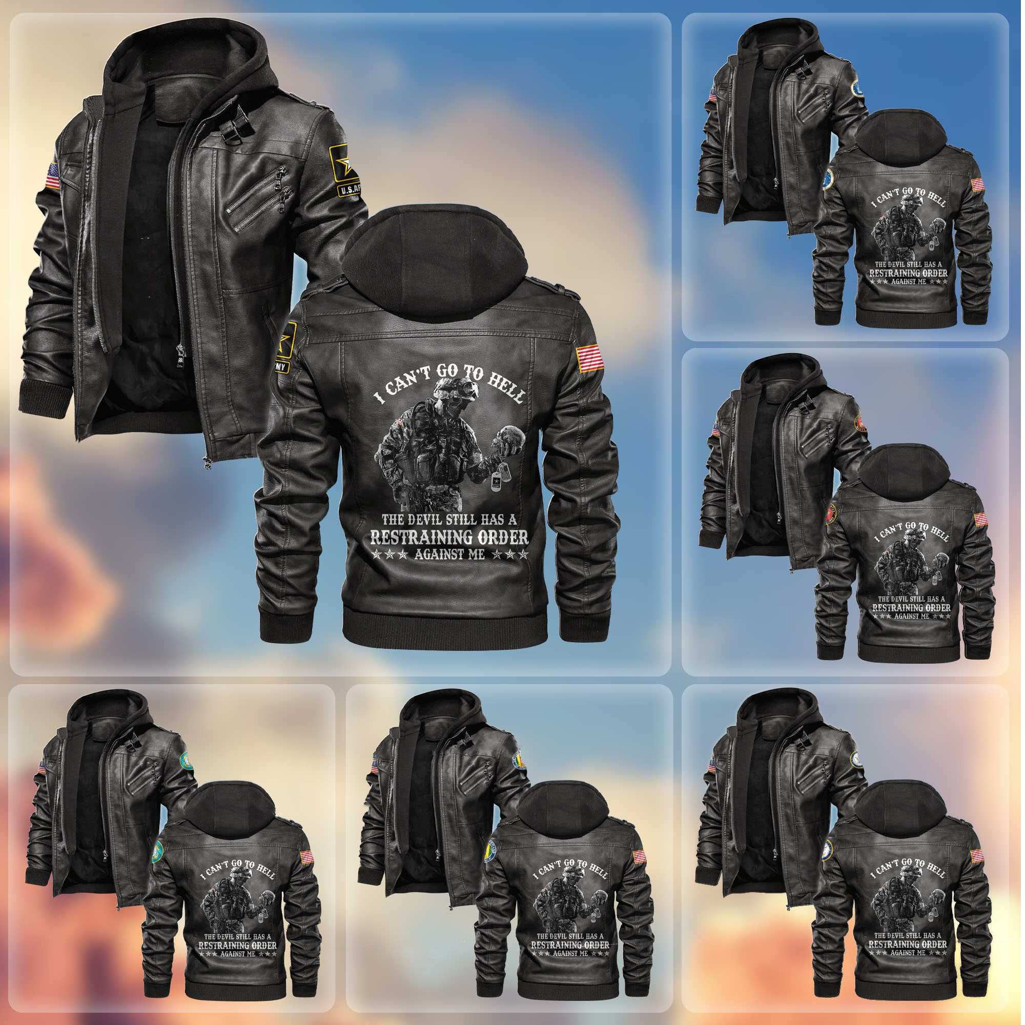 Premium US Veterans Leather Jacket, Gifts For US Veterans, Gifts For Veterans Day