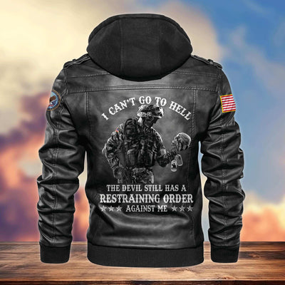 Premium US Veterans Leather Jacket, Gifts For US Veterans, Gifts For Veterans Day