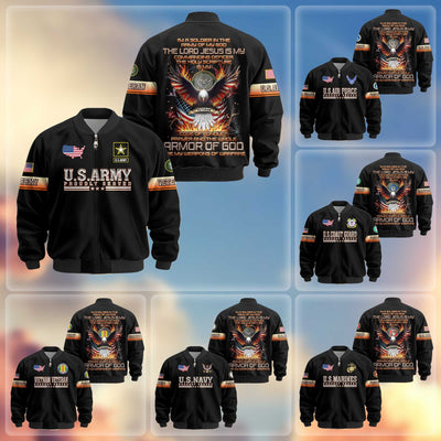 Premium US Veterans Bomber Jacket, Gifts For US Veterans, Gifts For Veterans Day