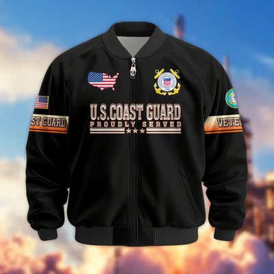 Premium US Veterans Bomber Jacket, Gifts For US Veterans, Gifts For Veterans Day