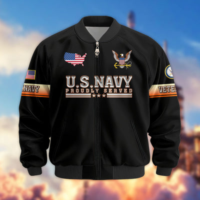 Premium US Veterans Bomber Jacket, Gifts For US Veterans, Gifts For Veterans Day