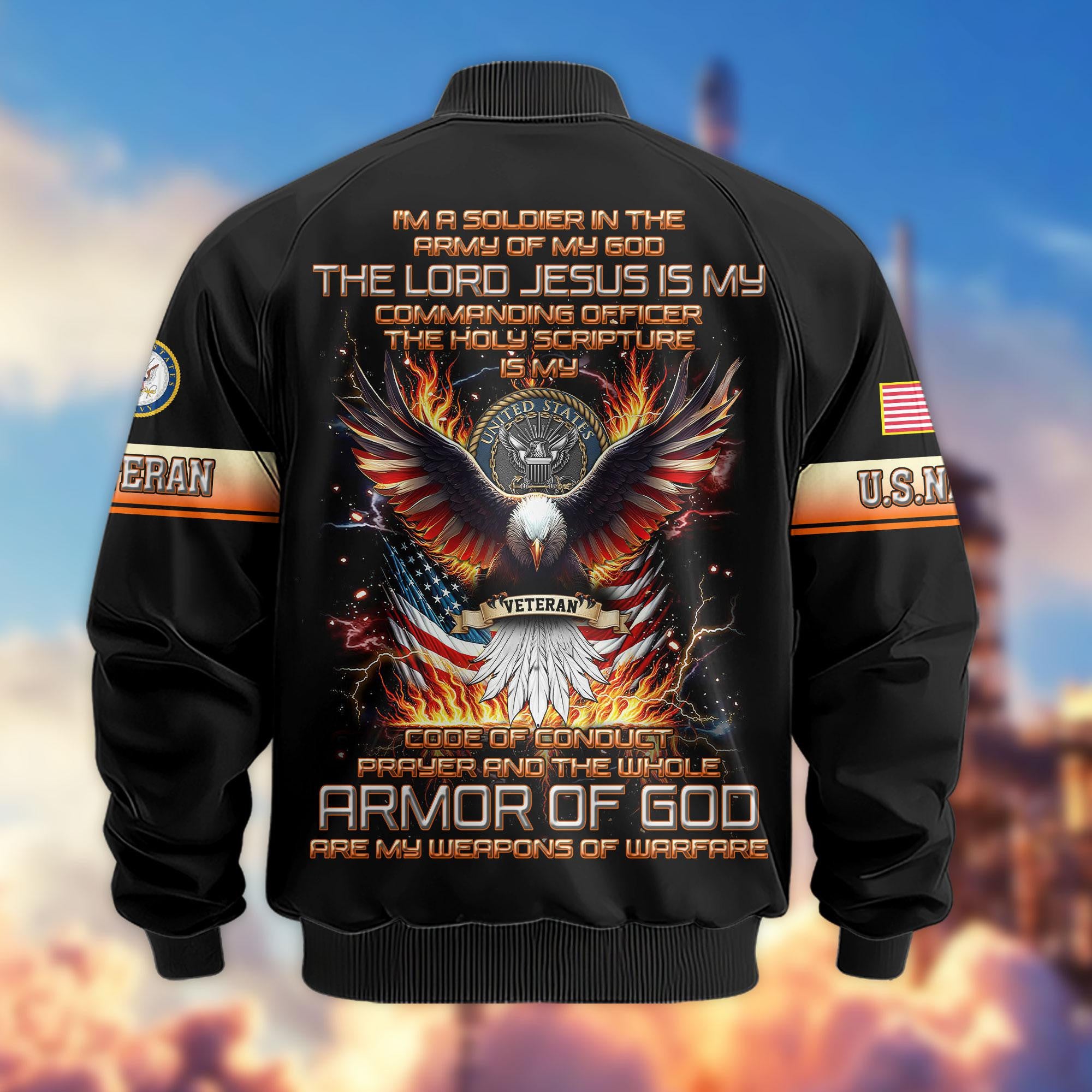 Premium US Veterans Bomber Jacket, Gifts For US Veterans, Gifts For Veterans Day