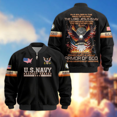 Premium US Veterans Bomber Jacket, Gifts For US Veterans, Gifts For Veterans Day
