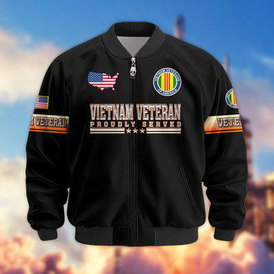 Premium US Veterans Bomber Jacket, Gifts For US Veterans, Gifts For Veterans Day