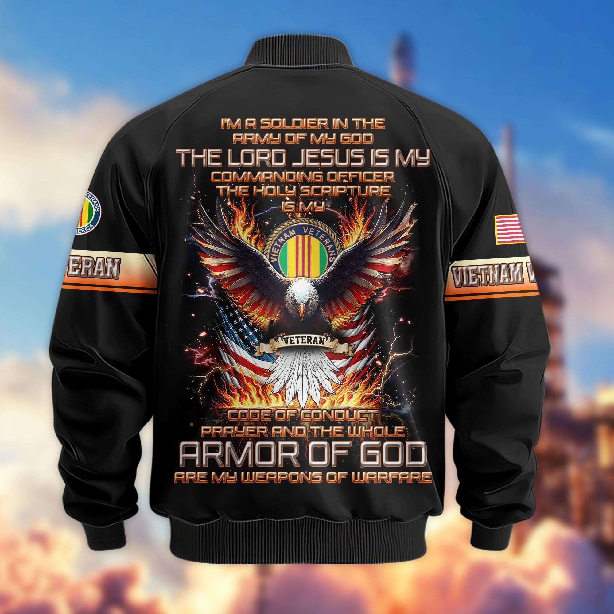 Premium US Veterans Bomber Jacket, Gifts For US Veterans, Gifts For Veterans Day