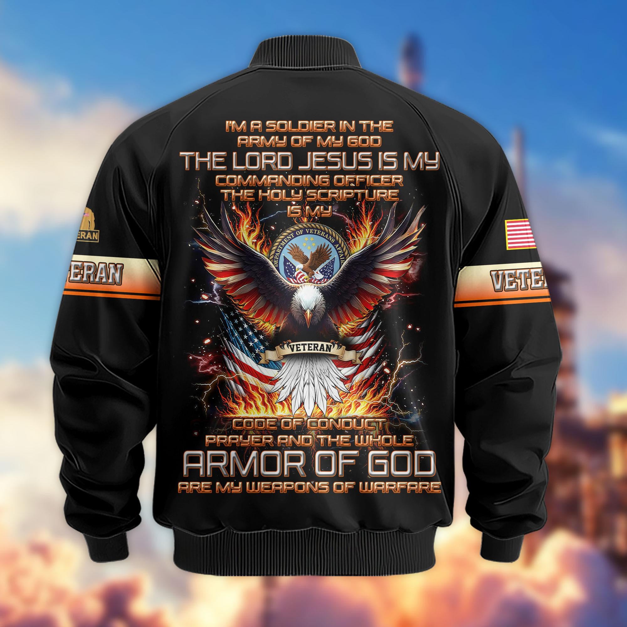 Premium US Veterans Bomber Jacket, Gifts For US Veterans, Gifts For Veterans Day