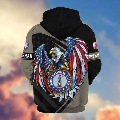 Premium US Veterans Zip Hoodie, Gifts For US Veterans, Gifts For Veterans Day