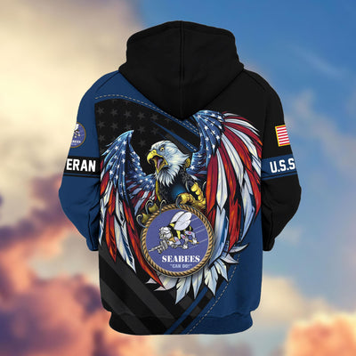 Premium US Veterans Zip Hoodie, Gifts For US Veterans, Gifts For Veterans Day