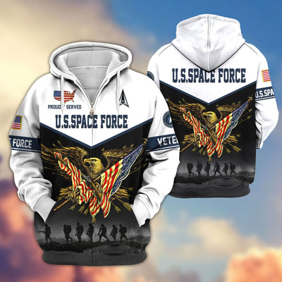 Premium US Veterans Zip Hoodie, Gifts For US Veterans, Gifts For Veterans Day