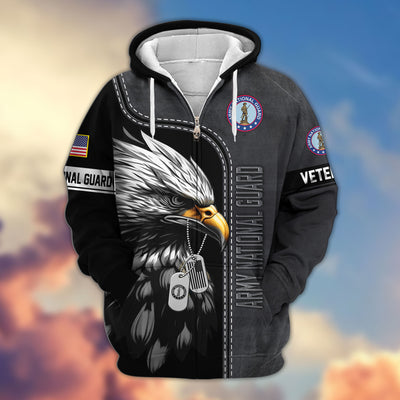 Premium US Veterans Zip Hoodie, Gifts For US Veterans, Gifts For Veterans Day