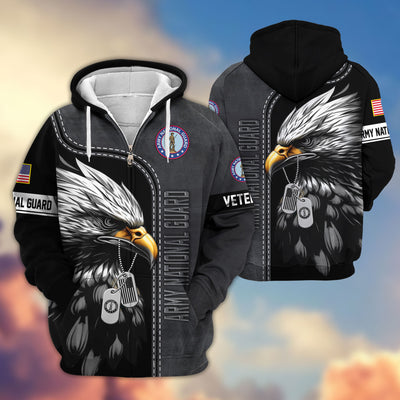 Premium US Veterans Zip Hoodie, Gifts For US Veterans, Gifts For Veterans Day
