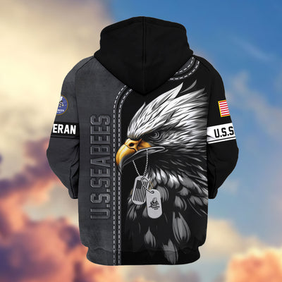 Premium US Veterans Zip Hoodie, Gifts For US Veterans, Gifts For Veterans Day