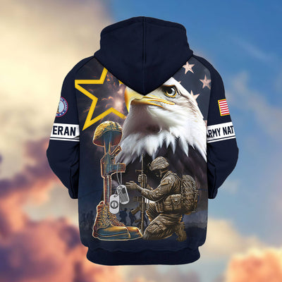 Premium Honoring All Who Served US Veterans Zip Hoodie, Gifts For US Veterans, Gifts For Veterans Day