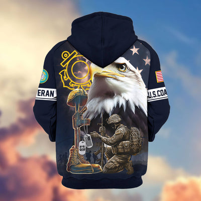 Premium Honoring All Who Served US Veterans Zip Hoodie, Gifts For US Veterans, Gifts For Veterans Day