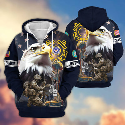 Premium Honoring All Who Served US Veterans Zip Hoodie, Gifts For US Veterans, Gifts For Veterans Day
