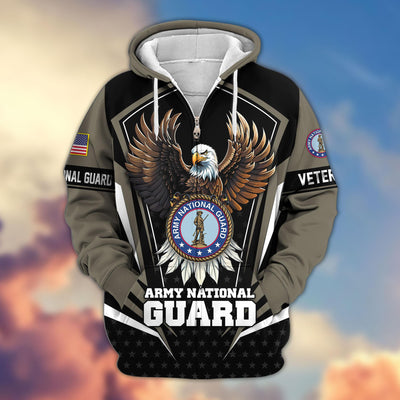 Premium US Veterans Zip Hoodie, Gifts For US Veterans, Gifts For Veterans Day
