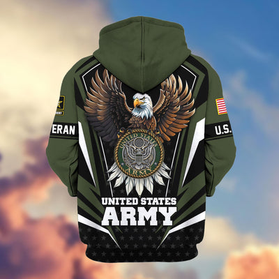 Premium US Veterans Zip Hoodie, Gifts For US Veterans, Gifts For Veterans Day