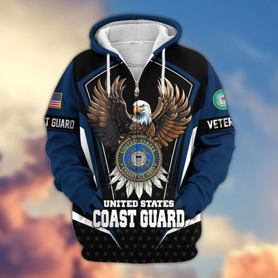 Premium US Veterans Zip Hoodie, Gifts For US Veterans, Gifts For Veterans Day